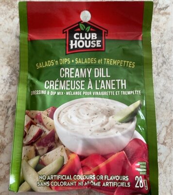 Creamy dill dressing and dip mix front packaging