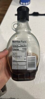 MAPLE SYRUP nutrition facts table