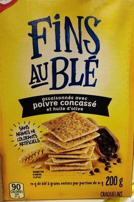 Fins au blé. Poivre concasse