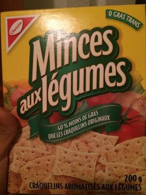 Craquelins aromatisés aux légumes