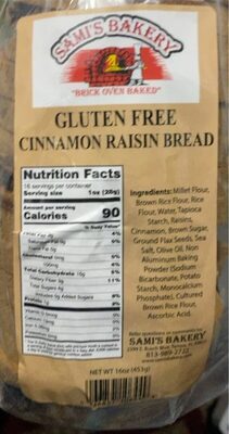 GLUTEN FREE CINNAMON RAISIN BREAD