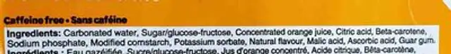 Fanta ingredients label