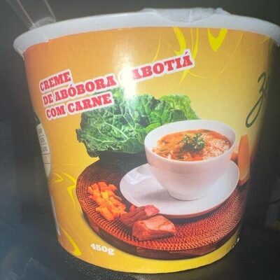 Creme de Abóbora com carne front packaging