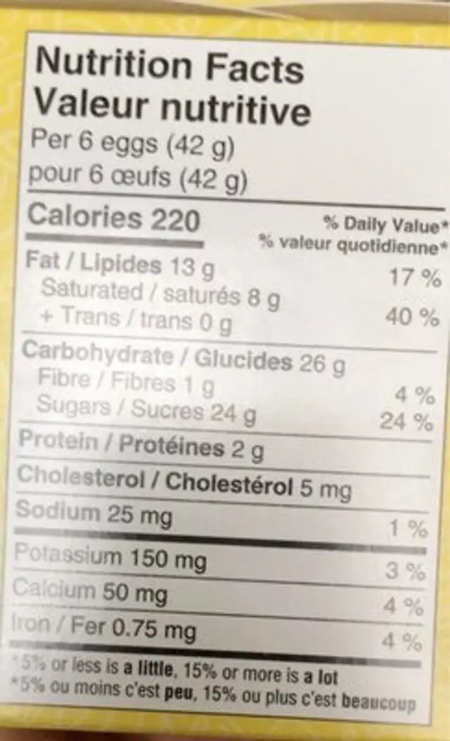 Chocolat au lait nutrition facts table