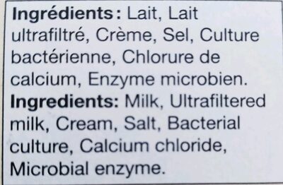 Original Semi-soft Surface Ripened Cheese ingredients label
