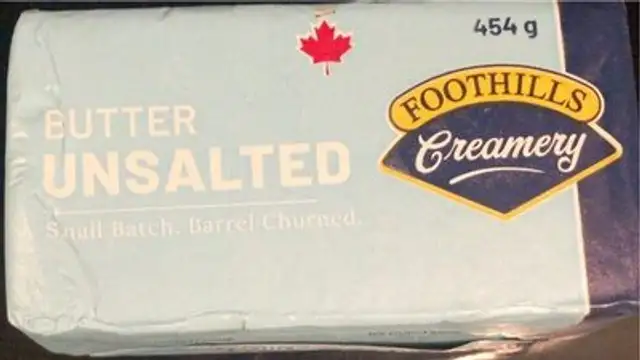 Butter undalted