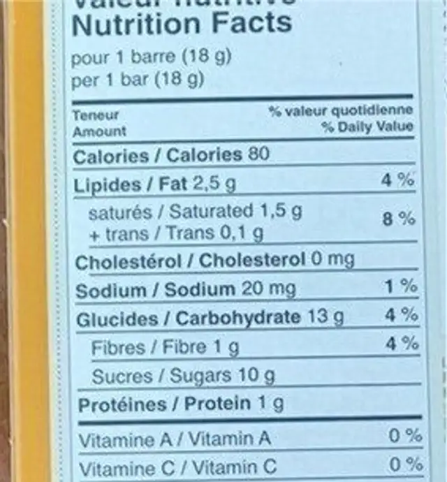 Guimauve enrobée de chocolat noir nutrition facts table