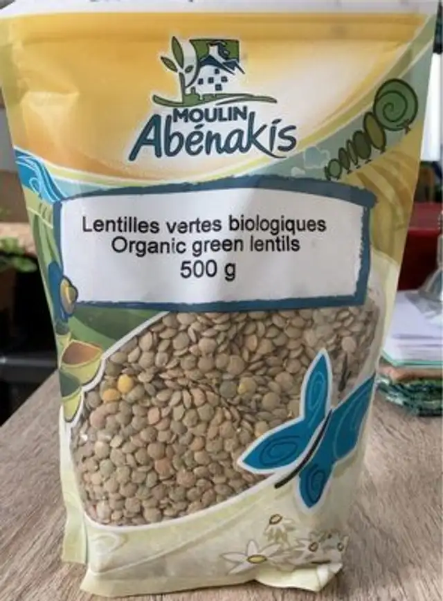 Lentilles vertes biologiques