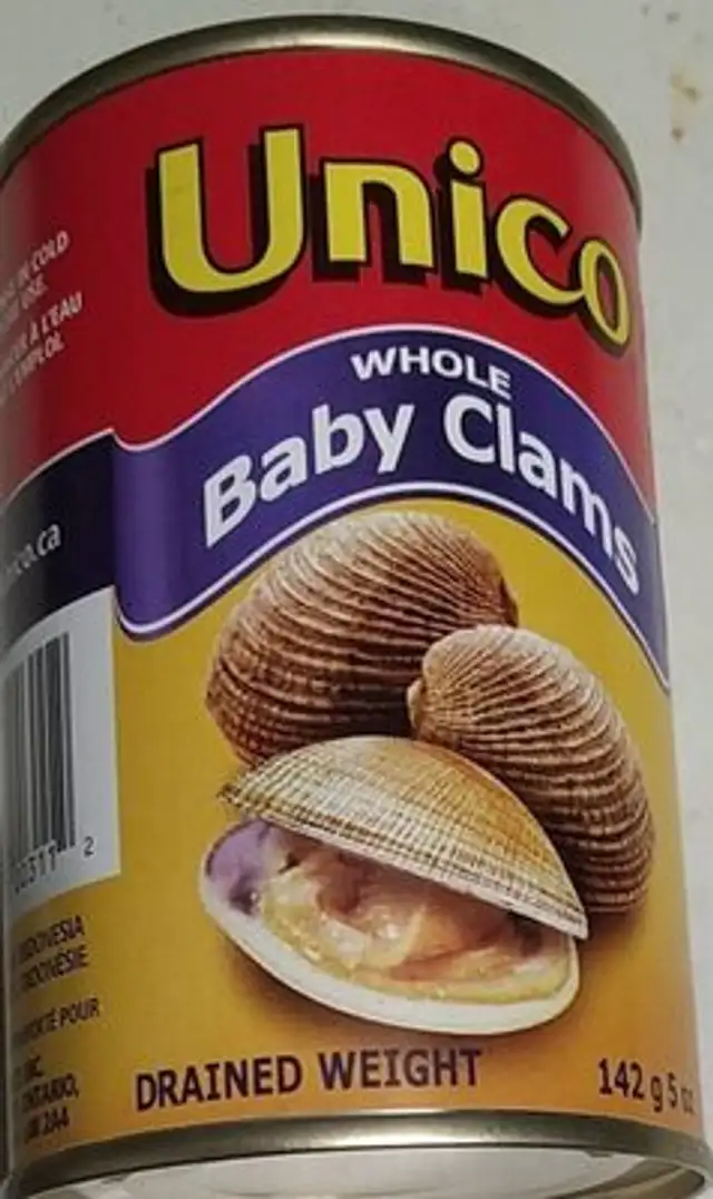 Whole baby clams