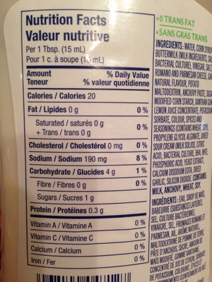 Vinaigrette César Crémeuse