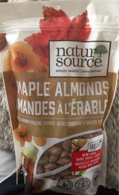 Maple almonds front packaging