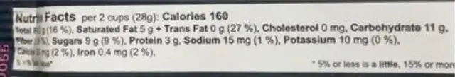 60% dark chocolate almond butter cups nutrition facts table