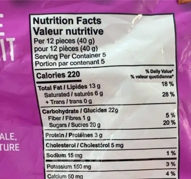 Milk chocolate almonds nutrition facts table