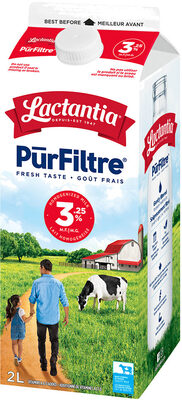 Lait homogénéisé - PūrFiltre - 3.25 % M.G. - Goût Frais