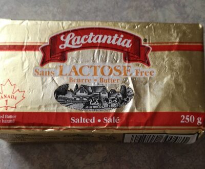 Lactose free butter