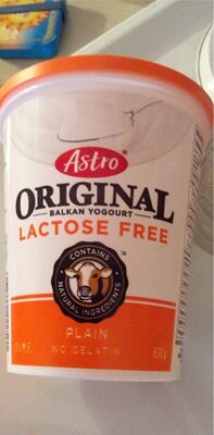 Original Balkan yogourt front packaging