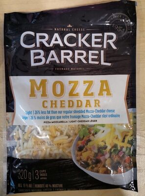 Mozza cheddar léger front packaging