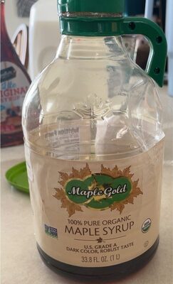 100% Pure Organic Maple Syrup U.S. Grade A Dark Color, Robust Taste