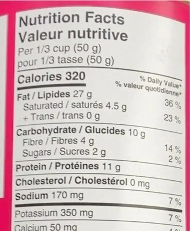 Mixes it up mixed nuts nutrition facts table