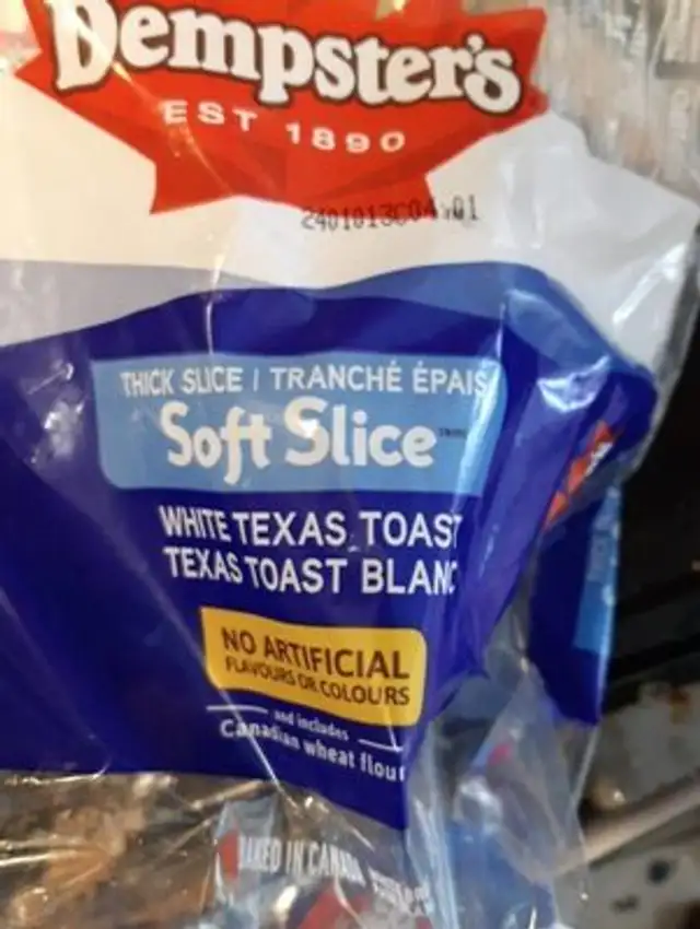 White Texas toast
