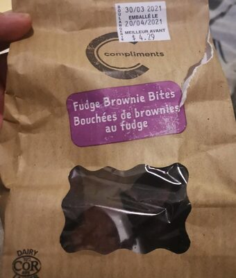 Bouchées de brownies au fudge