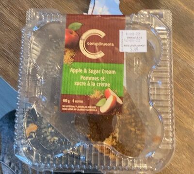 Muffin pomme et sucre a la creme