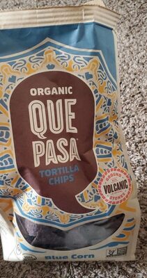 Organic Blue Corn Tortilla Chips front packaging