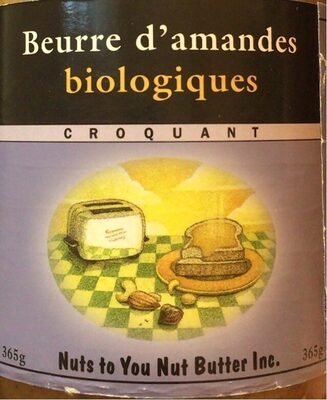 Beurre d’amandes biologiques croquant