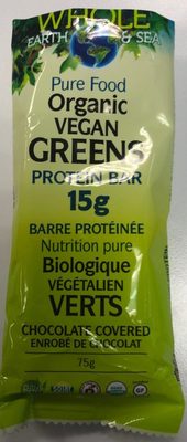 Organic vegan greens protein bar