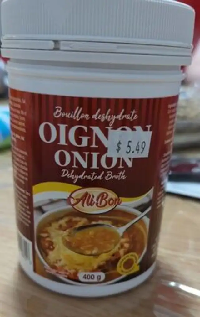 Bouillon déshydratée oignon