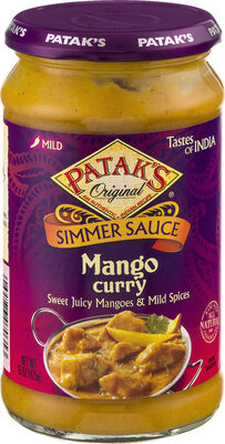 Mango Curry Simmer Sauce front packaging