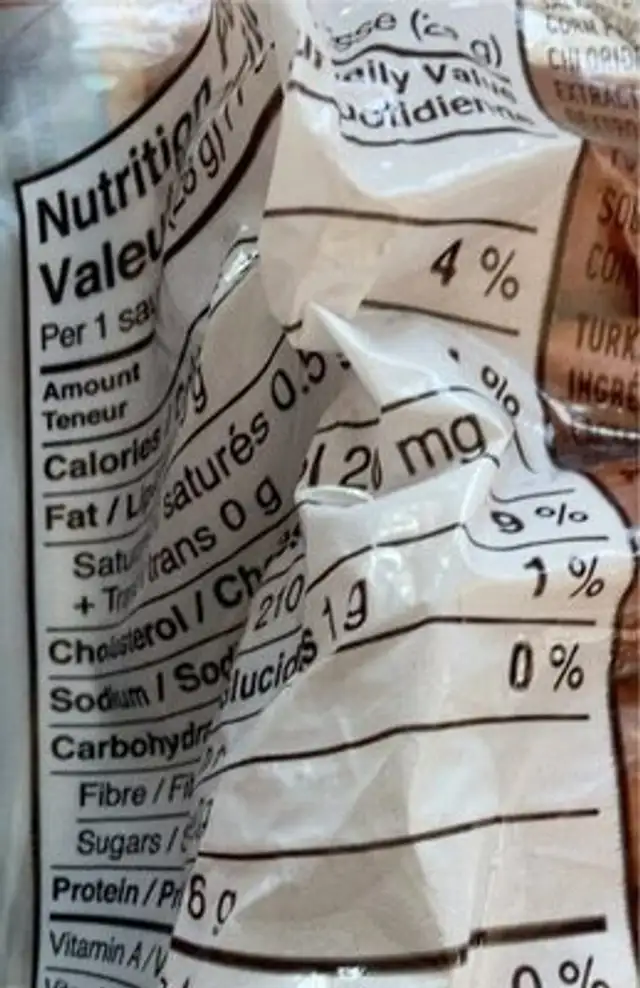 Turkey Bites nutrition facts table