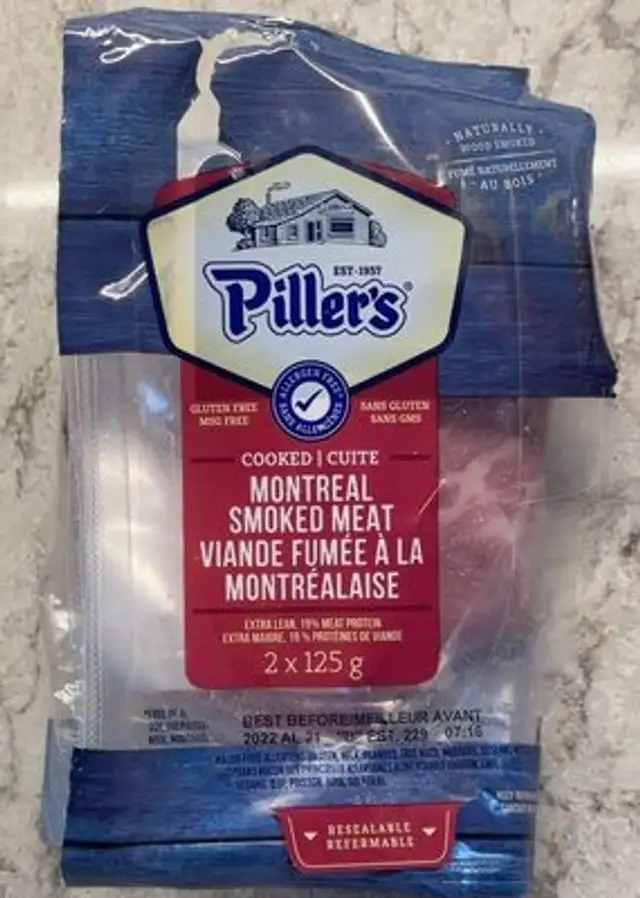 Cooked smoked montreal meat