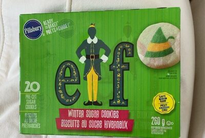 Elf Winter Sugar Cookies front packaging