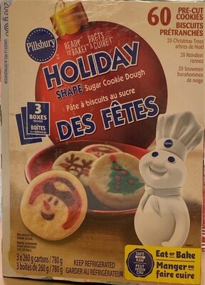 Holiday Shape Sugar Cookie Dough front packaging