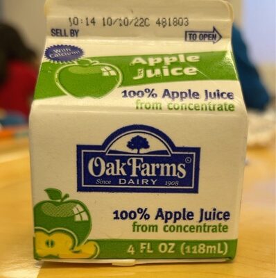 Apple juice front packaging