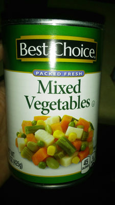 Mixed vegetables front packaging