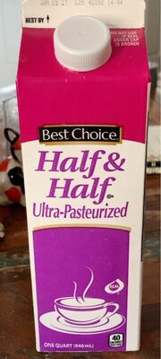 BC half & half ultra pasteurized creamer