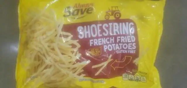 Shoe string French fried potatoes front packaging