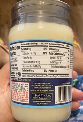 100% pure coconut oil front packaging