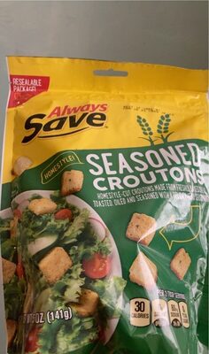 Seasoned croutons front packaging