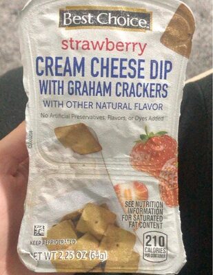 Strawberry cream cheese dip with graham crackers