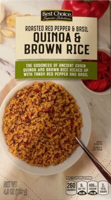 Roasted red pepper & basil quinoa and brown rice