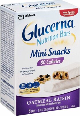 Nutrition bars mini snacks oatmeal raisin