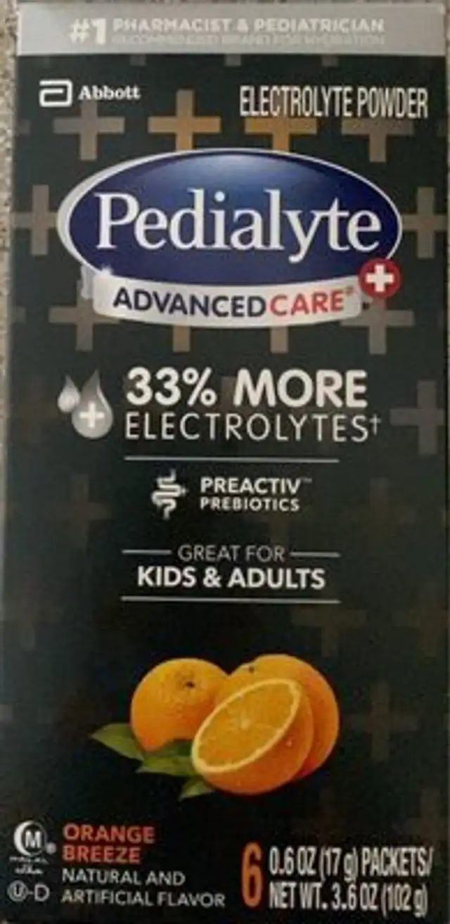 Pedialyte front packaging
