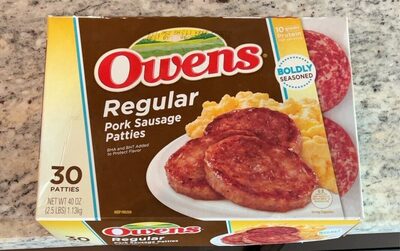 Regular pork sausage patties