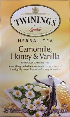 Tisane camomille, miel et vanille front packaging