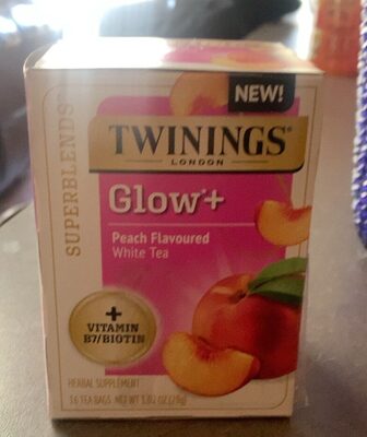 glow+ peach flavored tea