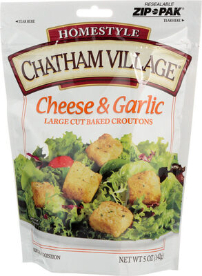 Cheese & Garlic Croutons front packaging