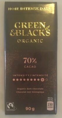 70% Cacao Dark Chocolate front packaging